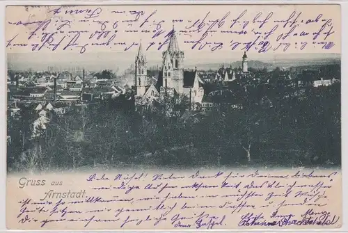 49954 Ak Gruß aus Arnstadt Panorama vom Arnsberge 1902