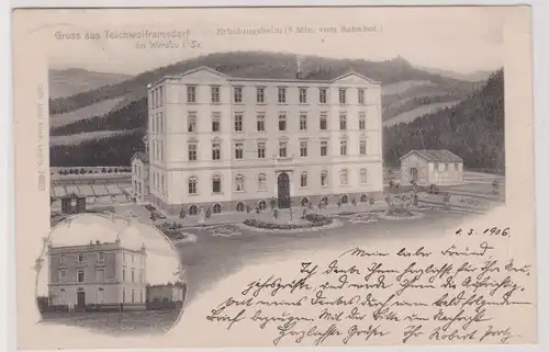 67142 Ak Gruß aus Teichwolframsdorf bei Werdau Erholungsheim 1906
