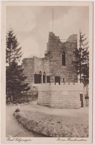 61957 Ak Bad Salzungen Ruine Frankenstein 1928