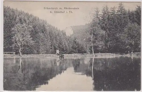 63042 Ak Silberteich mit Räuberstein bei Oberhof in Thüringen 1906