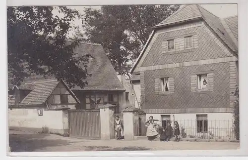 14656 Foto Ak Dreschen in Bayern Bauernhaus 1914