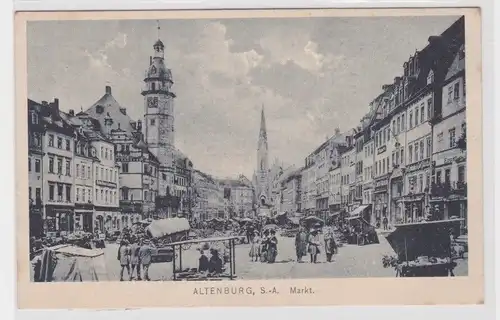 43456 Ak Altenburg S.-A. Markt mit Ständen 1918