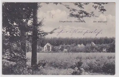 87317 Ak Langenleuba Niederhain am Waldrand 1918