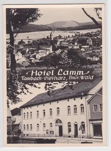 38374 AK Tambach-Dietharz im Thüringer Wald Hotel Lamm um 1950