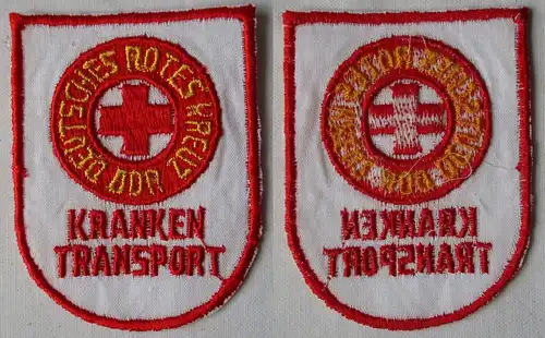 DDR Aufnäher Stoff Abzeichen DRK Deutsches Rotes Kreuz Krankentransport (163651)