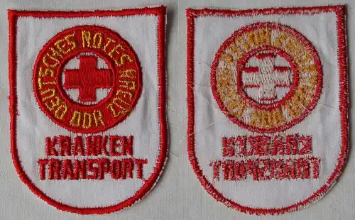 DDR Aufnäher Stoff Abzeichen DRK Deutsches Rotes Kreuz Krankentransport (164327)