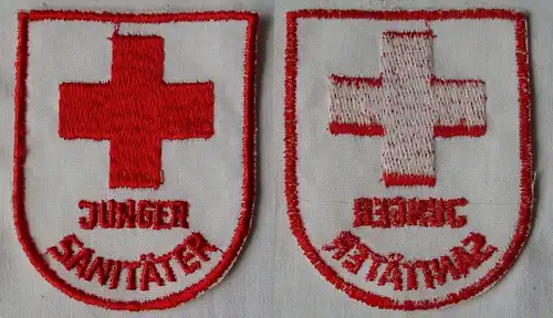 DDR Stoffabzeichen Aufnäher JP Junger Sanitäter DRK Rotes Kreuz (164185)