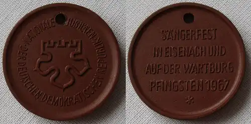 DDR Medaille Sängerfest in Eisenach und auf der Wartburg Pfingsten 1967 (165047)