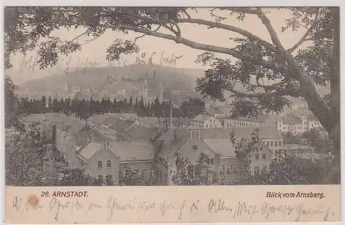 83870 Ak Arnstadt - Blick vom Arnsberg 1907