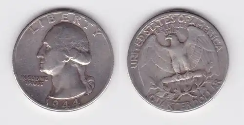 1/4 Dollar Silber Münze USA 1944 ss (165013)