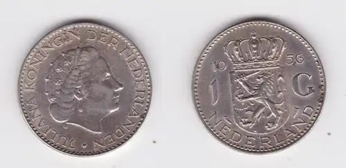 1 Gulden Silber Münze Niederlande 1956 f.vz (164892)