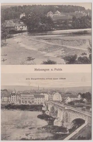 903309 Mehrbild Ak Melsungen an der Fulda alte Bürgerbrücke 1918