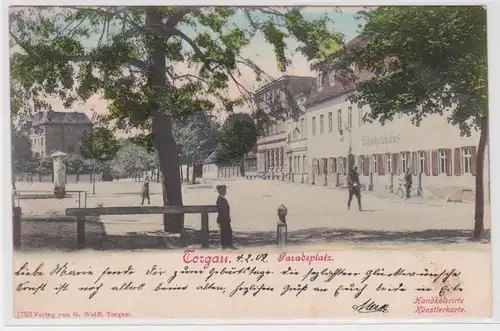 904177 Künstler Ak Torgau Paradeplatz 1902