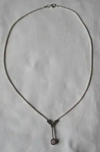 elegante 925er Sterling Silber Halskette mit Schmuckstein Anhängern (164307)