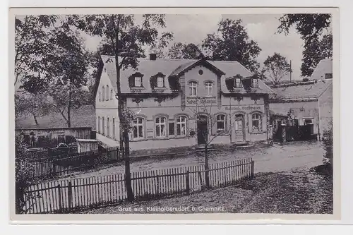 87825 Ak Gruß aus Kleinolbersdorf bei Chemnitz Faber´s Restaurant um 1930