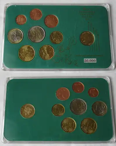 KMS Kursmünzensatz Euro-Ländersatz Italien + 100 Lire vergoldet (163779)