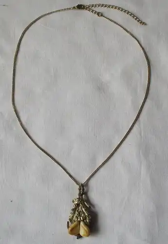 elegante Halskette mit 800er Silber Anhänger Grandelschmuck vergoldet (164296)