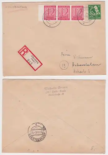 901269 Einschreiben R-Brief Altenburg Thüringen nach Aschersleben SBZ 30.10.1945