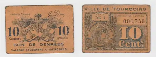 10 Centimes Banknote Ville de Tourcoing (130123)