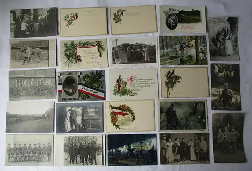 Konvolut 100 interessante Ansichtskarten aus dem 1. Weltkrieg Patriotika /126834