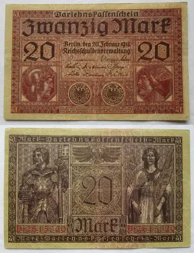 20 Mark Banknote Berlin 20. Februar 1918 Rosenberg 55 (165785)