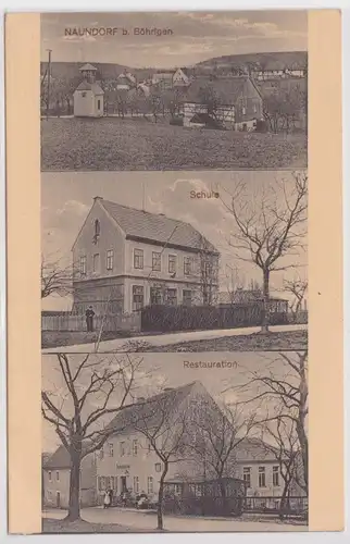 36681 Mehrbild Ak Naundorf bei Böhringen Schule, Restauration 1918