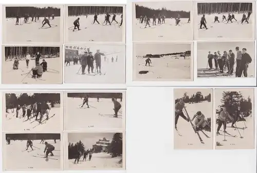 35254/14 Foto Ak Skifahrer im Schnee unterwegs um 1930