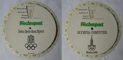 Zeitungsbeilage Olympia Computer Moskau 1980 Wochenpost (159702)