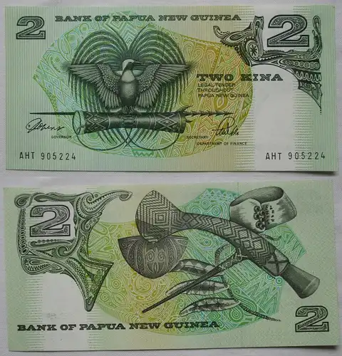 2 Kina Banknote Papua Neuguinea Papua New Guinea bankfrisch UNC (114512)