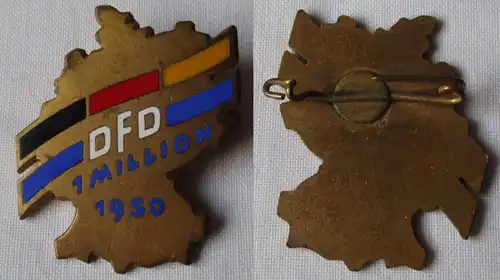 DDR Abzeichen DFD Demokratischer Frauenbund 1 Million Mitglieder 1950 (161308)