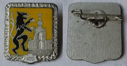 DDR NAW Abzeichen 100 Nationales Aufbauwerk Dresden 1958/1960 (161296)
