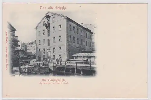 903008 Ak Das alte Leipzig die Barfußmühle um 1900