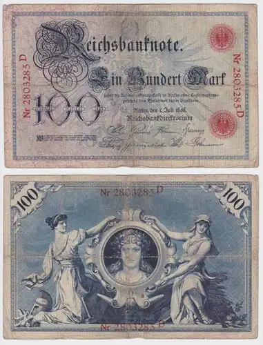 100 Mark Reichsbanknote Deutsches Reich 01.07.1898 Ro. P20 (162382)