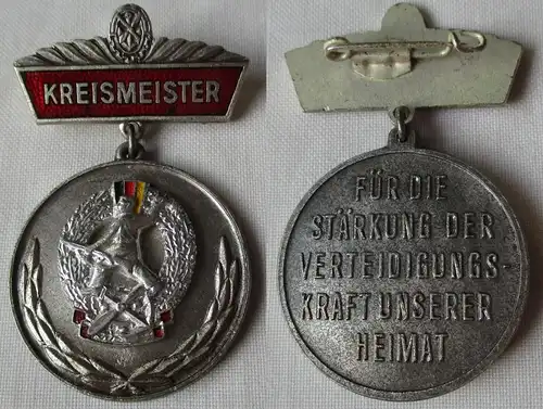 DDR GST Abzeichen Kreismeister Militärischer Mehrkampf-Verband Silber (162584)
