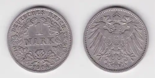 1 Reichsmark Silber Münze 1904 J ss (151247)