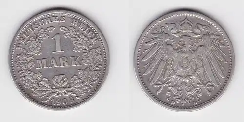 1 Reichsmark Silber Münze 1903 D ss (154352)