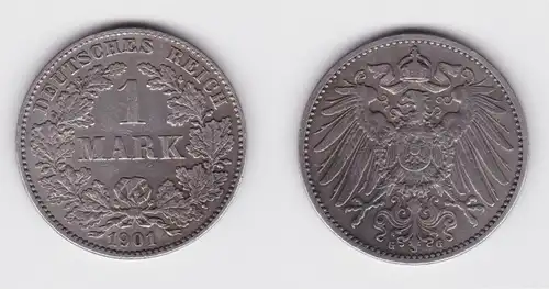 1 Reichsmark Silber Münze 1901 G ss (154278)