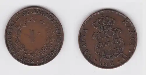5 Reis Kupfer Münze Portugal 1852 ss (161655)