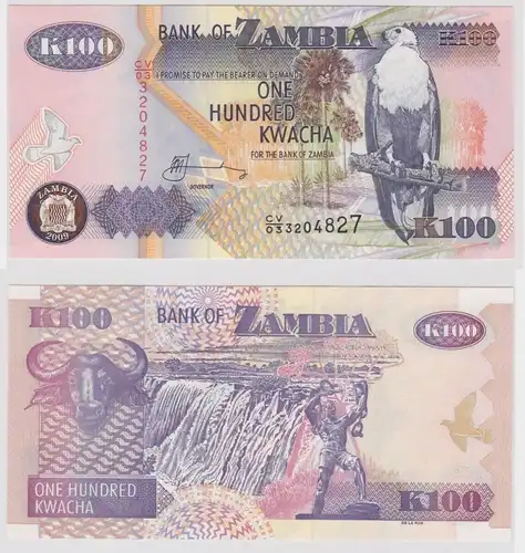 100 Kwacha Banknote Zambia Sambia 2009 kassenfrisch (159094)