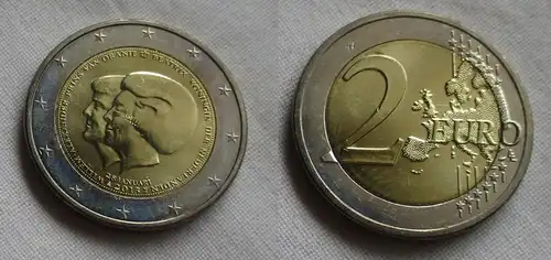 2 Euro Gedenkmünze Niederlande 2013 Thronwechsel Doppelporträt (159250)
