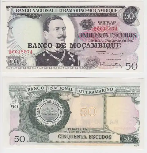 50 Escudos Banknote Mosambik Moçambique 1976 bankfrisch UNC Pick 116 (159370)