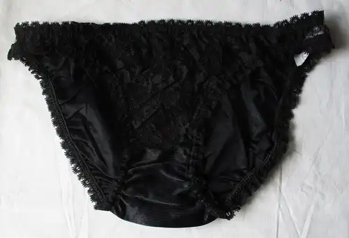 DDR Dessous Slip schwarz Spitze Dederon Gr. 42 Marke Stretta (159878)