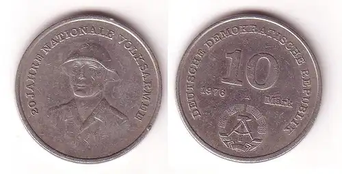 DDR Gedenk Münze 10 Mark 20 Jahre Nationale Volksarmee NVA 1976 (113468)