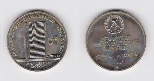 DDR Gedenk Münze 10 Mark 40 Jahre RGW 1989 (120172)