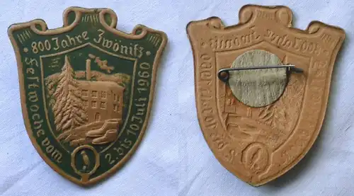 DDR Papp Abzeichen 800 Jahre Zwönitz Festwoche vom 1960 (123115)