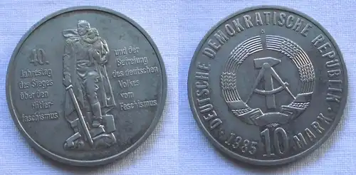 DDR Gedenk Münze 10 Mark 40 Jahre Kriegsende 1985 (115535)