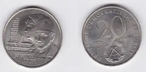 DDR Gedenk Münze 20 Mark 30.Jahrestag der DDR 1979 (118825)