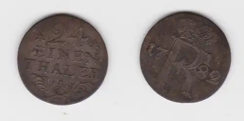 1/24 Taler Silber Münze Preussen 1782 A f.ss (151093)