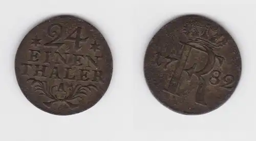 1/24 Taler Silber Münze Preussen 1782 A f.ss (151430)