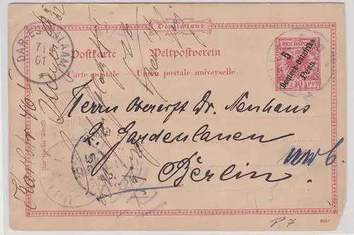 81576 Ganzsache P6 Deutsche Ostafrika DOA Tansania Stempel Ujiji 1901